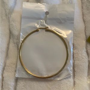 2.5” Gold Plated Hoop Earrings